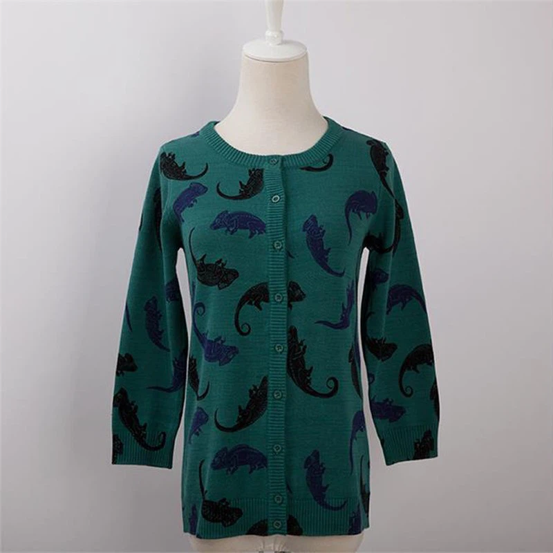 Women’s-Printed-Button-Up-Sweater