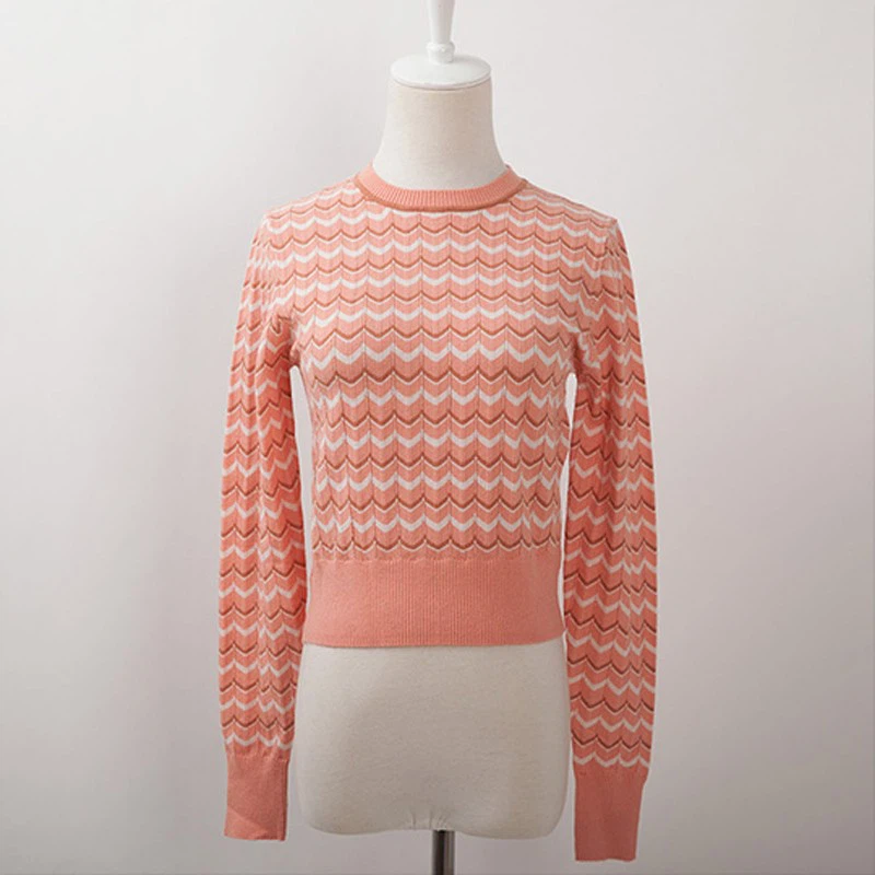Chevron-Knit-Crop-Sweater